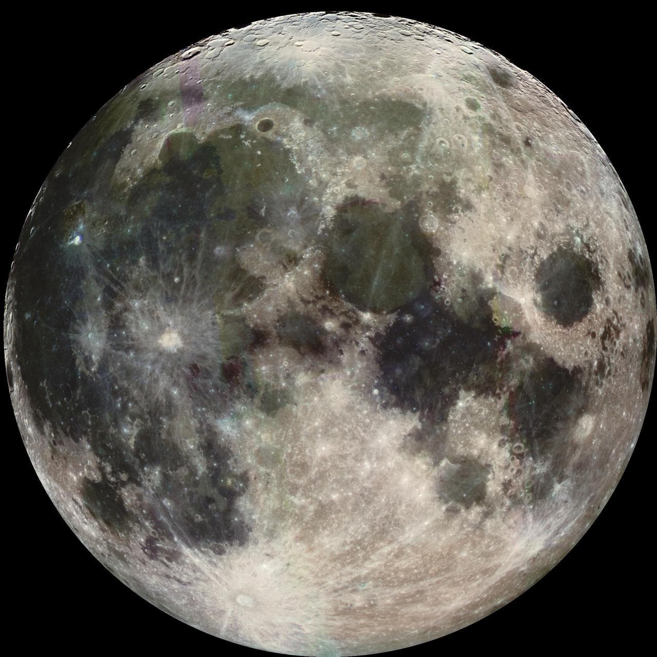 The full Moon photographed by NASA